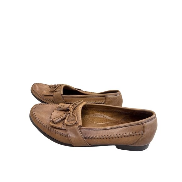 Frye Mens Brown Leather Tassel Slip-On Loafers Size 12D main image 5